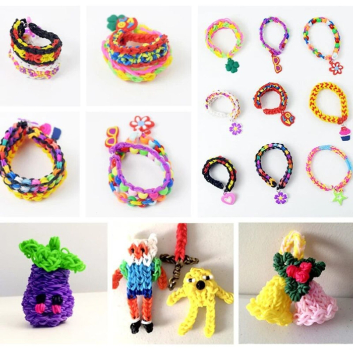 Set creativ pentru copii 1600 piese benzi de cauciuc croșetate și elemente decorative 14 x 25 x 2 cm – IoArtify.ro [8]