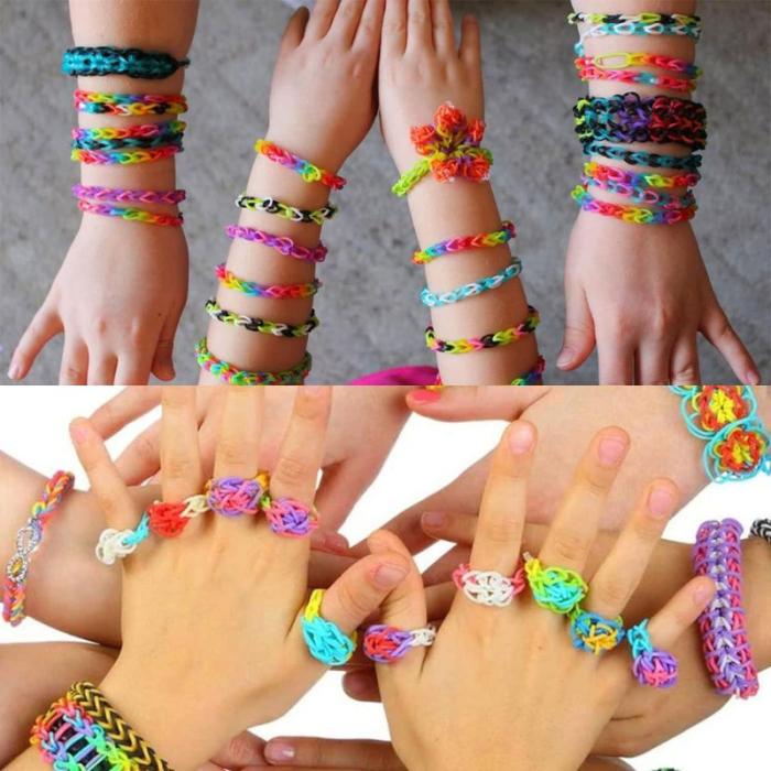 Set creativ pentru copii 1600 piese benzi de cauciuc croșetate și elemente decorative 14 x 25 x 2 cm – IoArtify.ro [6]