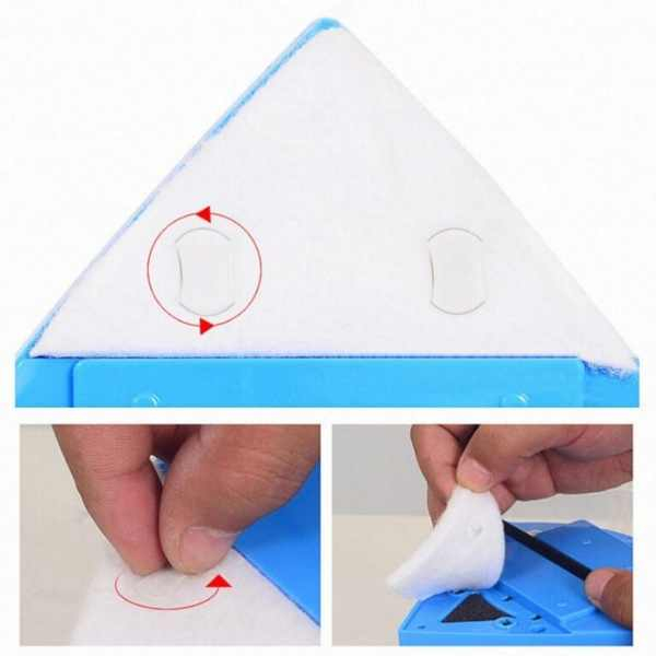 Set de 4 Rezerve Triunghiulare pentru Stergătoare Magnetice - Curățare Rapidă și Fără Urme [5]