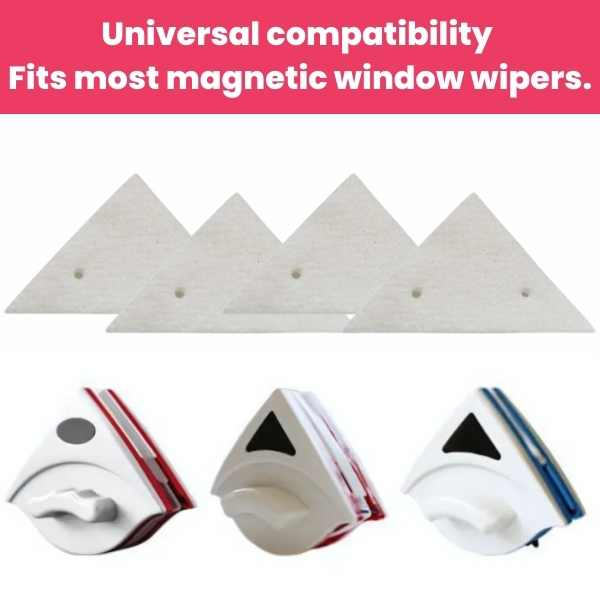 Set de 4 Rezerve Triunghiulare pentru Stergătoare Magnetice - Curățare Rapidă și Fără Urme [3]