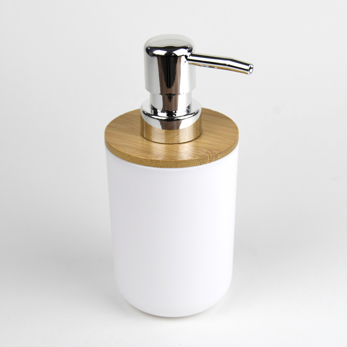 Set Elegant pentru baie format din 6 piese ABS și lemn culoare alb maro cu finisaj mat – IoArtify.ro [6]