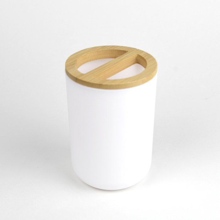 Set Elegant pentru baie format din 6 piese ABS și lemn culoare alb maro cu finisaj mat – IoArtify.ro [5]