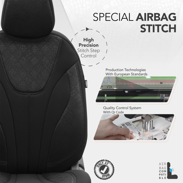 Set Huse Scaun Auto Premium Universale, Nefracționate, Otom Ruby Design 1201 – Protecție și Durabilitate Excepțională [5]