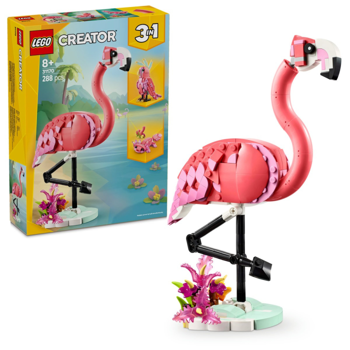 Lego Creator Animale Salbatice Flamingo Roz 31170 set 3 în 1 piese compatibile - IoArtify.ro [9]