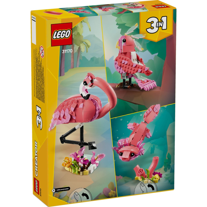Lego Creator Animale Salbatice Flamingo Roz 31170 set 3 în 1 piese compatibile - IoArtify.ro [8]