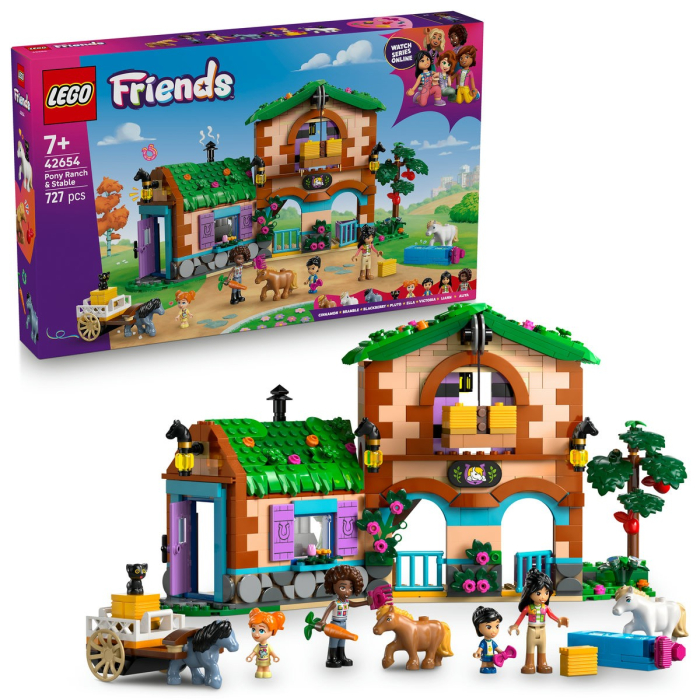 Lego Friends Ferma si Grajd pentru Ponei 42654 set constructie 499 piese - IoArtify.ro [9]