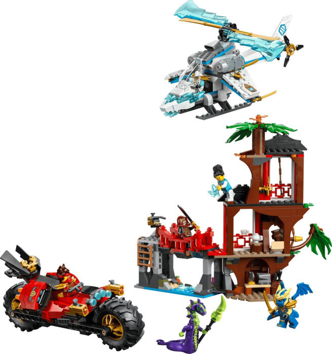 Lego Ninjago Lupta la Casa din Copac cu Vehicule Ninja 71857 Set 610 Piese - IoArtify.ro [3]