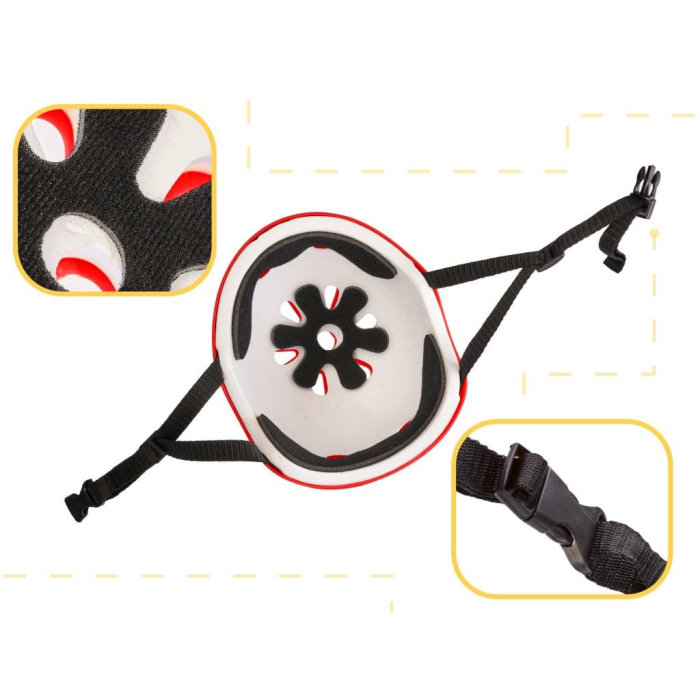 Set Protecție Copii 7 Piese, Casca Skateboard Roșie, Protecții pentru Mâini, Genunchi și Coate [4]