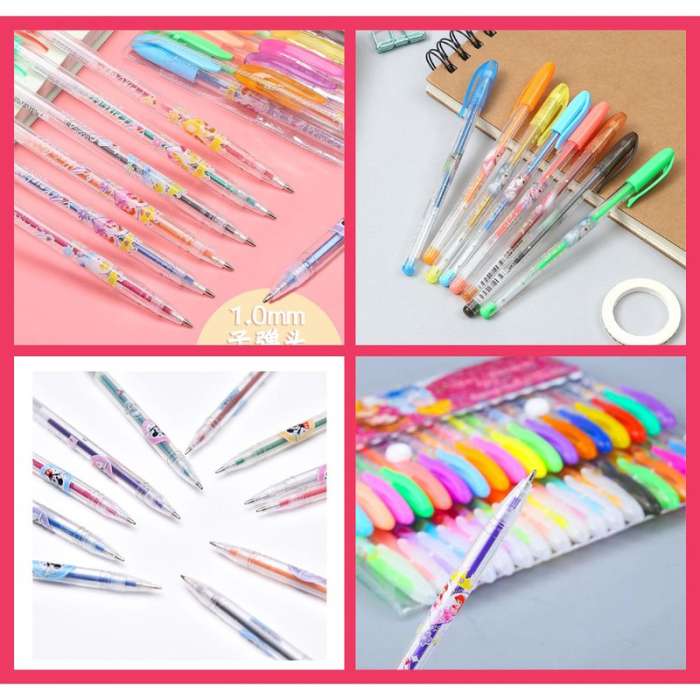 Set Rola de hartie autoadeziva pentru scris si desenat cui 4 markere cu magnet si burete si 36 pixuri parfumate cu gel cu sclipici permanente 200 x 45 cm – IoArtify.ro [4]