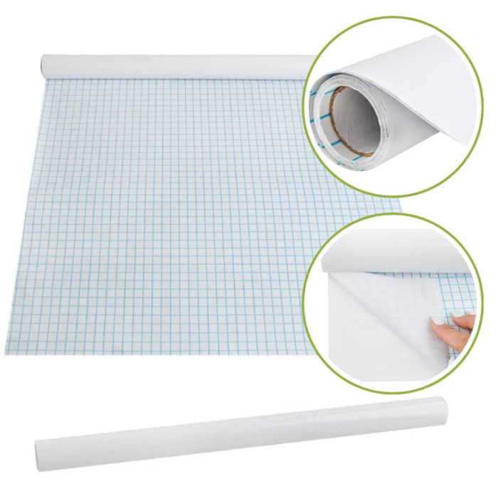 Set Rola de hartie autoadeziva pentru scris si desenat cui 4 markere cu magnet si burete si 36 pixuri parfumate cu gel cu sclipici permanente 200 x 45 cm – IoArtify.ro [2]