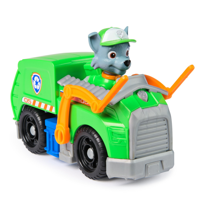 Patrula Catelusilor Set Vehicul de Baza Camionul de Reciclare si Figurina Rocky cu lumini si sunete - IoArtify.ro [8]