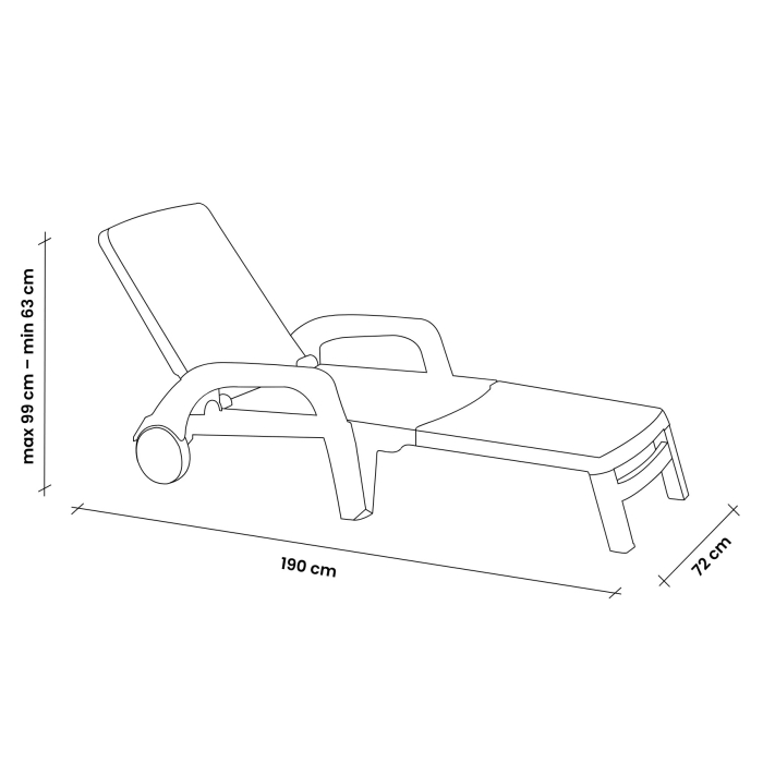 Sezlong de Plaja sau Gradina AVX-BCH1724 reglabil dimensiune 190 x 60 x 72 cm - IoArtify.ro [3]