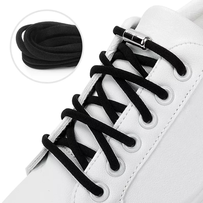 Sireturi elastice SMART pentru incaltaminte cu clema metalica culoare neagra rezistenta la intindere - IoArtify.ro [2]