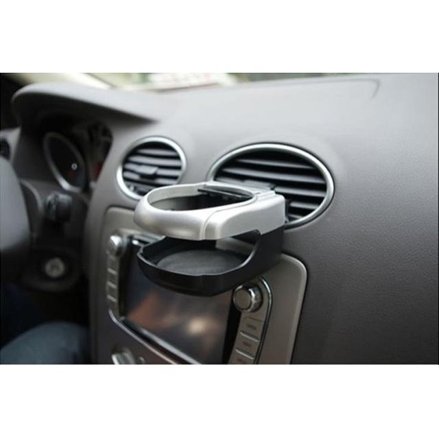 Suport auto pahar băuturi universal, montaj pe aerisire, design ergonomic, compatibil toate mașinile, culoare argintiu-negru [4]