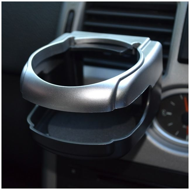 Suport auto pahar băuturi universal, montaj pe aerisire, design ergonomic, compatibil toate mașinile, culoare argintiu-negru [2]