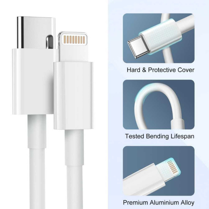 Suport Auto pentru Telefon cu Prindere pe Grila Ventilatie Rotativ 360° si Cablu USB C Lightning 2A 1m Fast Charging - IoArtify.ro [7]