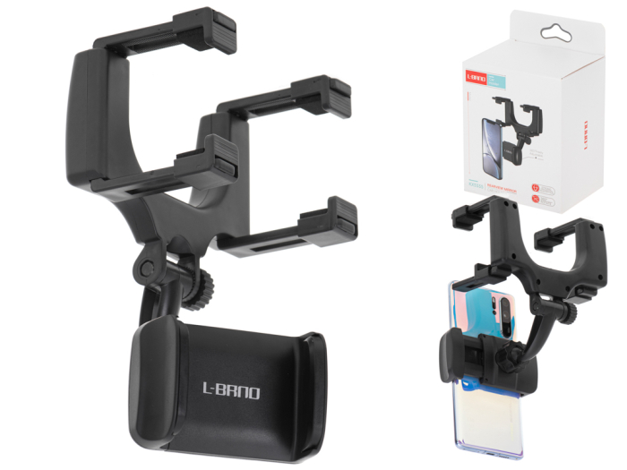 Suport auto pentru telefon cu prindere pe oglinda retrovizoare cu braț reglabil – IoArtify.ro [2]