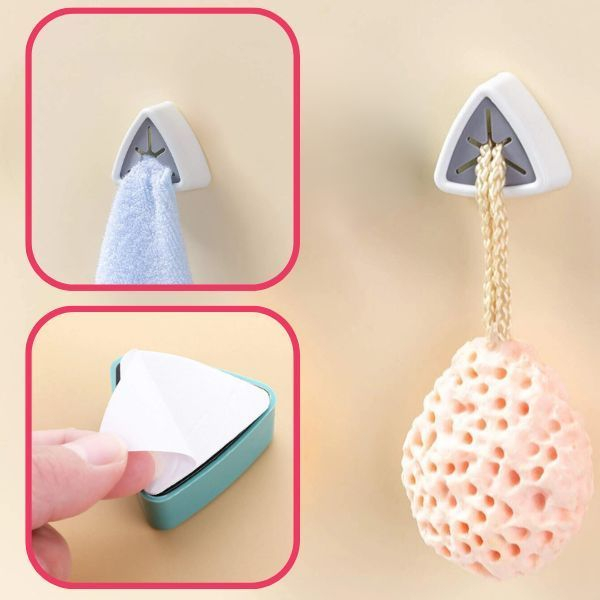 Suport Autoadeziv pentru Prosoape Plastic Tip Agatatoare Impermeabil 5 x 2.3 cm Alb - IoArtify.ro [6]