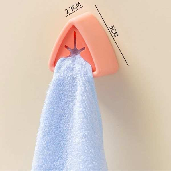 Suport Autoadeziv pentru Prosoape Plastic Tip Agatatoare Impermeabil 5 x 2 3 cm Roz - IoArtify.ro [3]