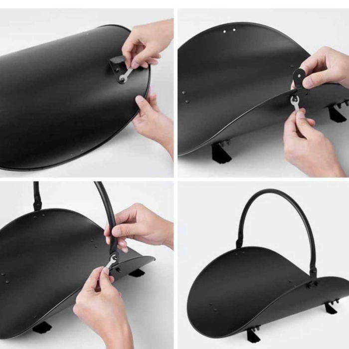 Suport de Depozitat Lemne Pentru Semineu Aliaj Forjat 48 cm Negru – IoArtify.ro [5]