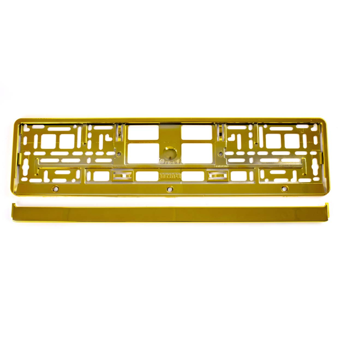 Suport numar inmatriculare din plastic calitate Premium culoare AURIU rezistent la UV – IoArtify.ro [2]