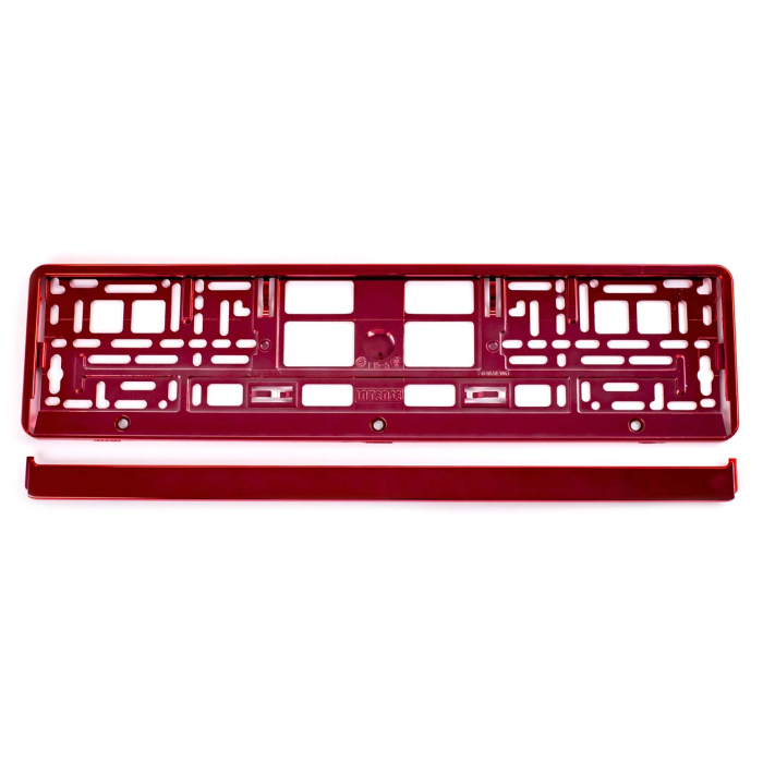 Suport numar inmatriculare din plastic calitate Premium culoare ROSIE rezistent la UV – IoArtify.ro [2]