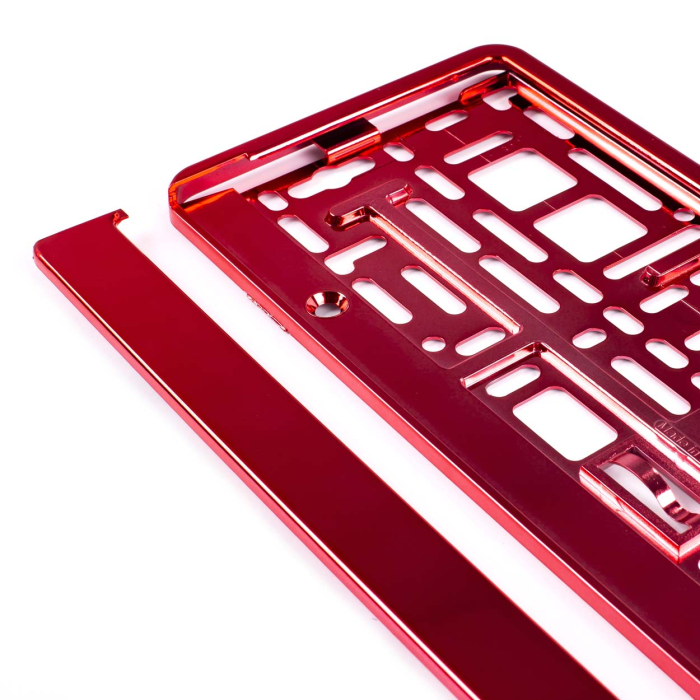 Suport numar inmatriculare din plastic calitate Premium culoare ROSIE rezistent la UV – IoArtify.ro [4]