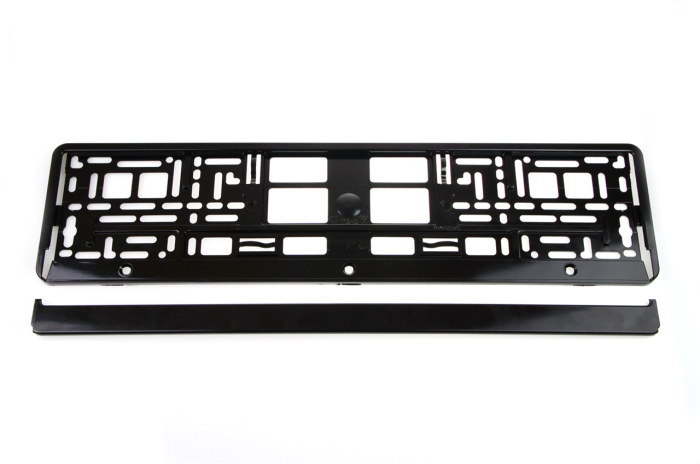 Suport numar inmatriculare negru lucios din plastic rezistent – IoArtify.ro [2]