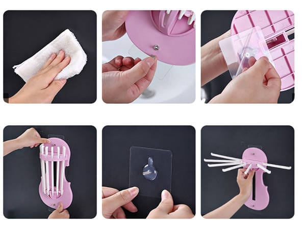 Suport pentru Prosoape sau Ustensile Bucatarie Roz dimensiuni 26,5 x 39 x 21 cm – IoArtify.ro [6]