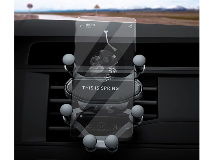 Suport Telefon Auto Gravity cu Prindere in Grila de Ventilatie Ajustabil in Orice Directie si Rotativ 360 Grade Negru - IoArtify.ro [8]