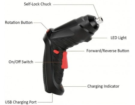 Surubelnita Electrica 47 in 1 - Acumulator USB-C 1800mAh [4]