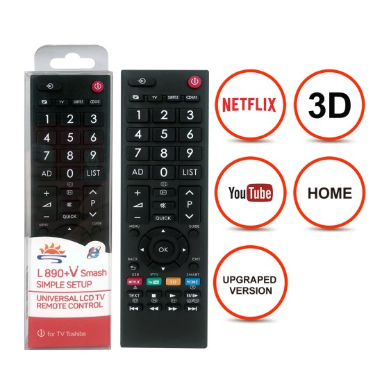 Telecomandă LED L-890+V Toshiba Netflix și Youtube IHANDY [3]