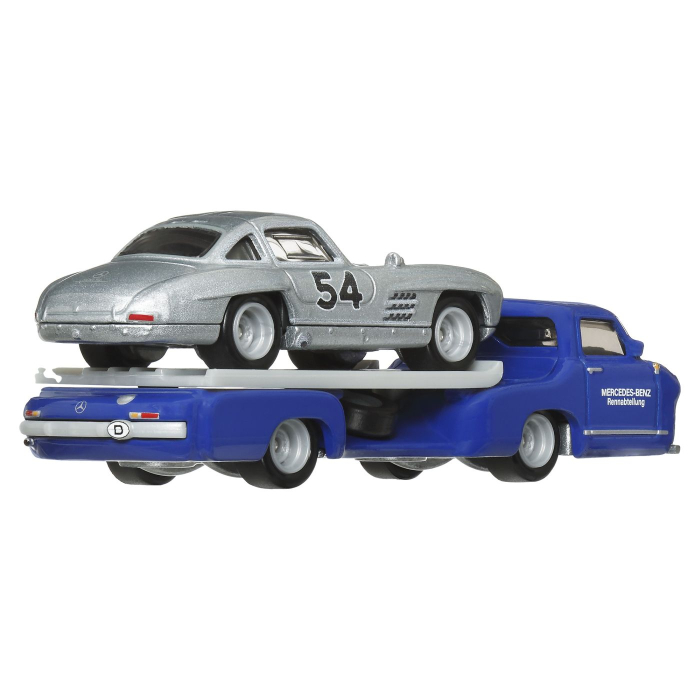 Hot Wheels Transportator Mercedes-benz 55 Blaues Wunder cu Masinuta 300 SL Scara 1 64 - IoArtify.ro [3]