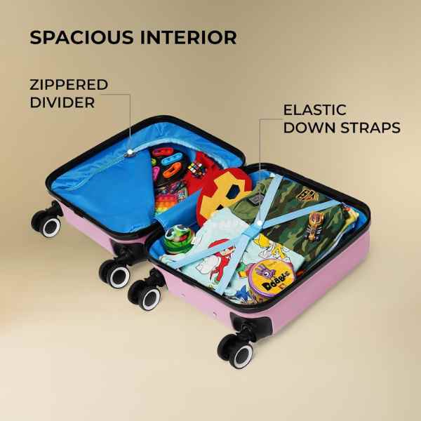 Troler Mercaton pentru Copii Model Pisicuta 3D Policarbonat cu Roti Pivotante 35 x 25 x 45 cm Roz – IoArtify.ro [7]