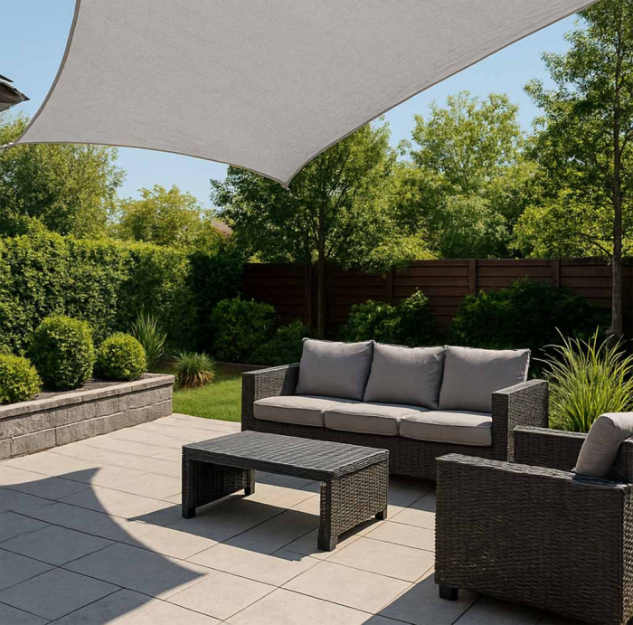 Umbrar de gradina dreptunghiular impermeabil culoare Gri dimensiune 4 x 3 m - IoArtify.ro [2]