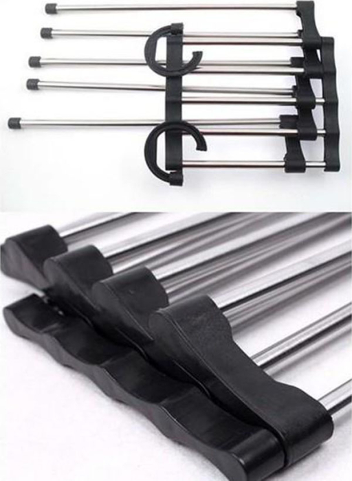 Umeras pliabil pentru 5 perechi de pantaloni suport metalic cromat cu capacitate mare – IoArtify.ro [6]