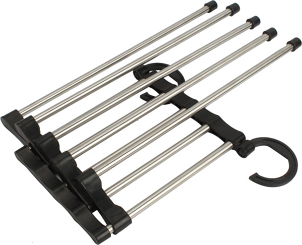 Umeras pliabil pentru 5 perechi de pantaloni suport metalic cromat cu capacitate mare – IoArtify.ro [5]