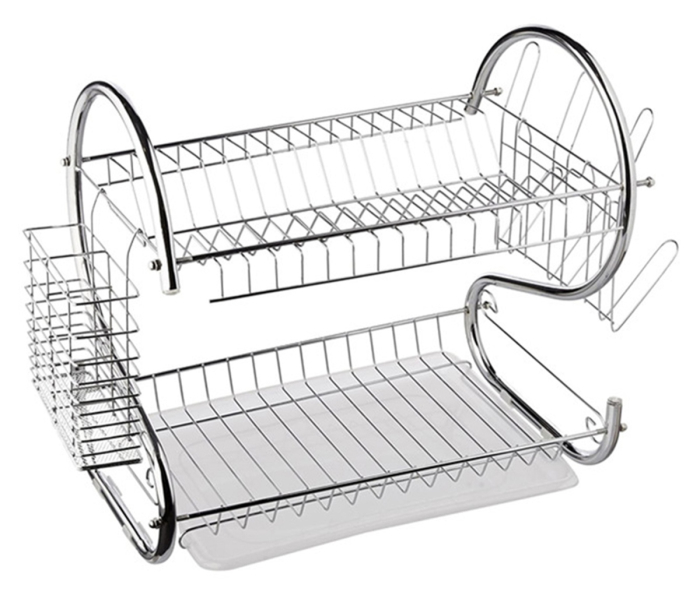 Uscator de vase din otel cu doua niveluri si tava din plastic capacitate mare – IoArtify.ro [4]