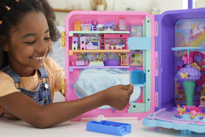 Polly Pocket Valiza Unicorn cu compartimente multiple pentru jucării - IoArtify.ro [4]