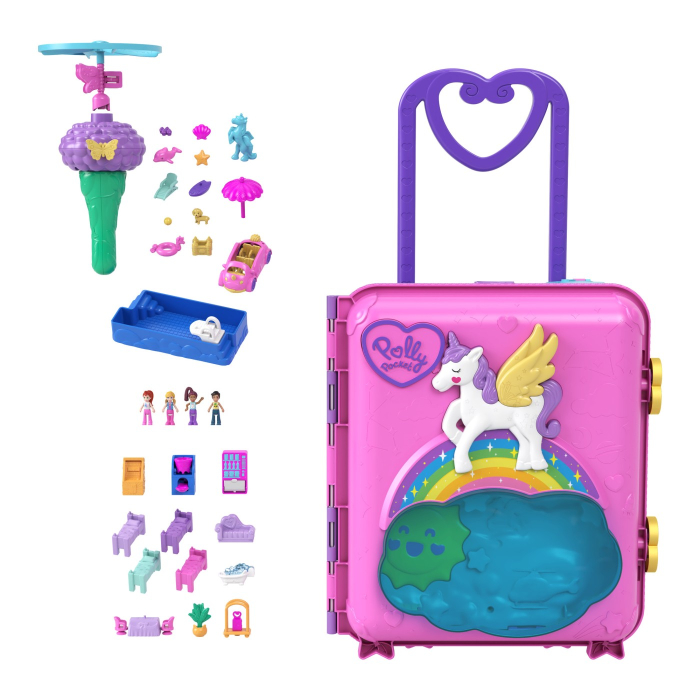 Polly Pocket Valiza Unicorn cu compartimente multiple pentru jucării - IoArtify.ro [3]