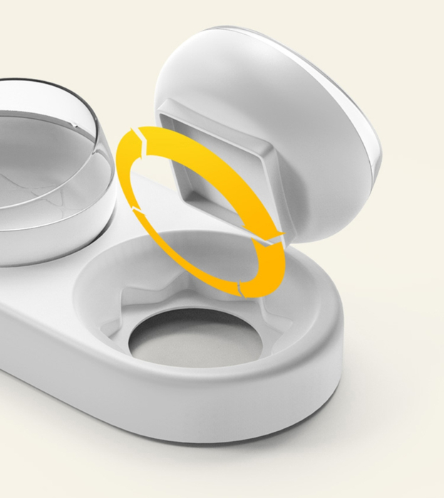 Vas Dublu Inclinat pentru hranire pisici cu Dispenser Apa AVX-AG684E capacitate 1.5 litri – IoArtify.ro [3]