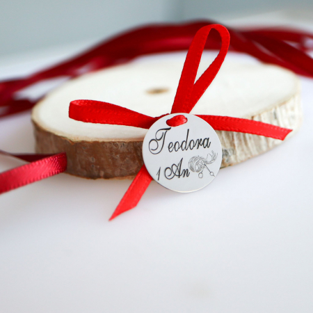 Bijuterii Argint Personalizate - Bănuț Argint Personalizabil pentru Botez - Cadou Unic și Elegant