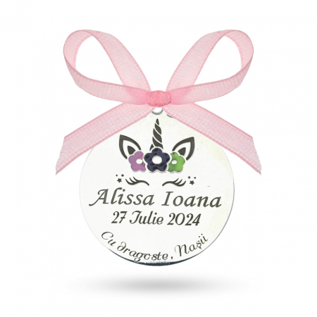 Pentru Moț - Botez - Nuntă - Banut Argint 2.5cm pentru botez - personalizabil - eleganță și rafinament