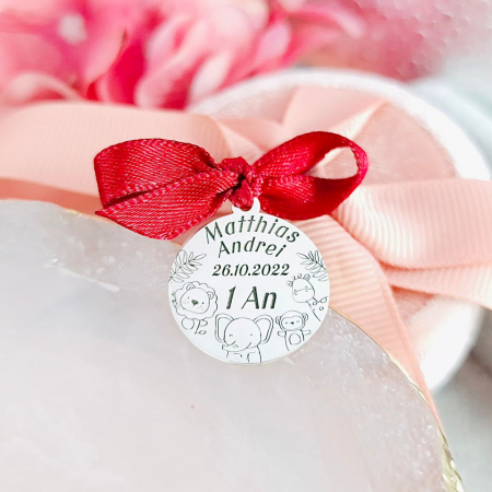 Bijuterii Argint Personalizate - Bănuț Argint Personalizabil pentru Botez - Cadou Unic și Elegant