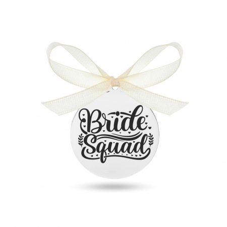 Bijuterii Argint Personalizate - Banut Nunta din Argint Bride Squad - Eleganță și Refined 2.5cm