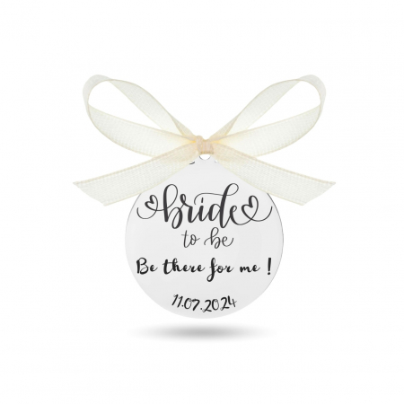 Bijuterii Argint Personalizate - Banut Nunta din Argint "Bride to be" 2.5cm - Eleganță și rafinament