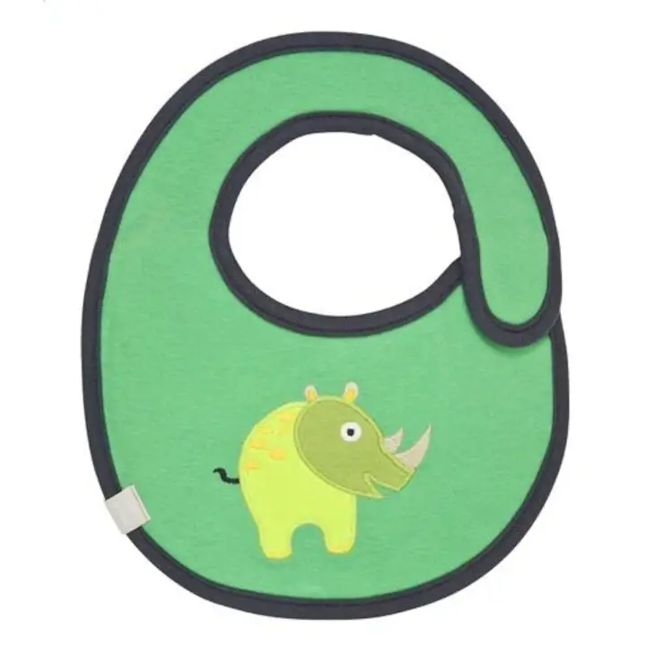 Mama & Copilul - Baveta Lassig Impermeabila pentru copii Bumbac Model Rinocer cu strat impermeabil - IoArtify.ro