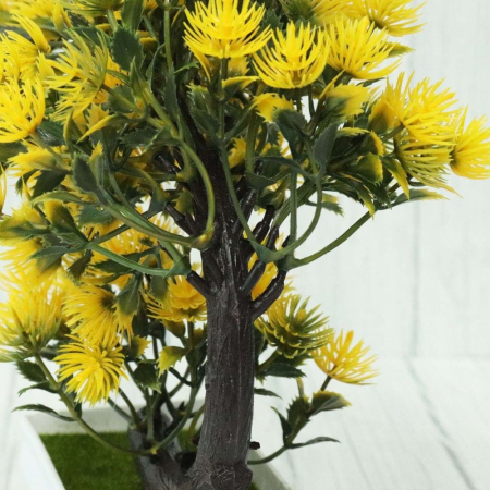Bonsai decorativ artificial galben, 20 cm – eleganță și culoare pentru orice spațiu fără întreținere [5]