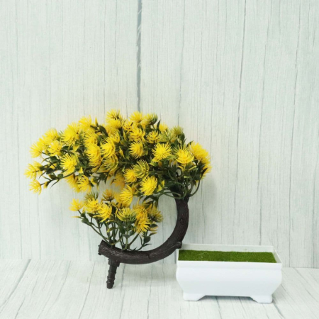 Bonsai decorativ artificial galben, 20 cm – eleganță și culoare pentru orice spațiu fără întreținere [4]