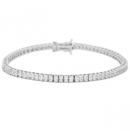 Bijuterii aur, argint, diamante, inox - Brățara Aurora Band Tennis din Argint 925 – Eleganță, Rafinament și Calitate Durabilă